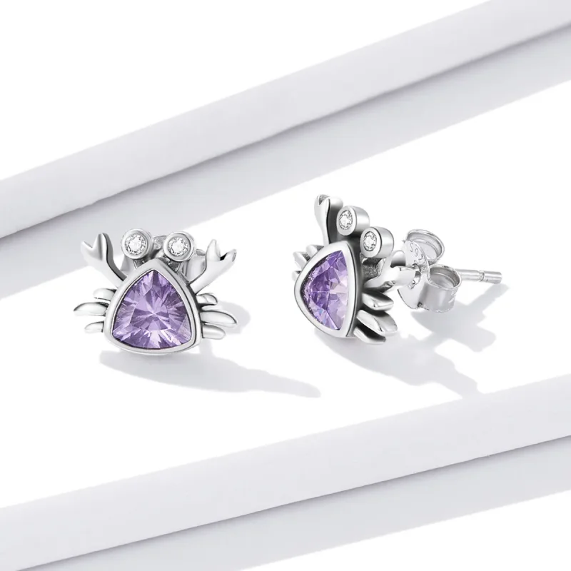 (image for) PANDORA Style Mini Crab Stud Earrings - BSE572 - View 3