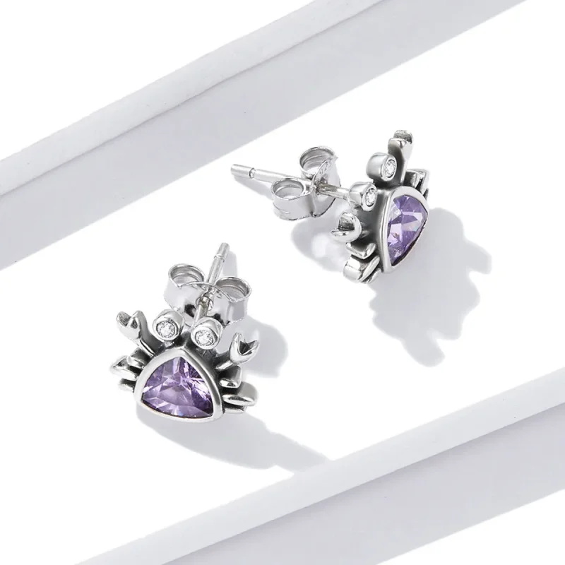 (image for) PANDORA Style Mini Crab Stud Earrings - BSE572 - View 4