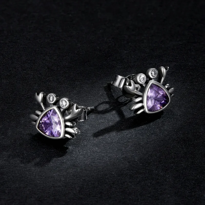 (image for) PANDORA Style Mini Crab Stud Earrings - BSE572 - View 5