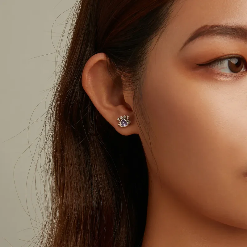 (image for) PANDORA Style Mini Crab Stud Earrings - BSE572 - View 6