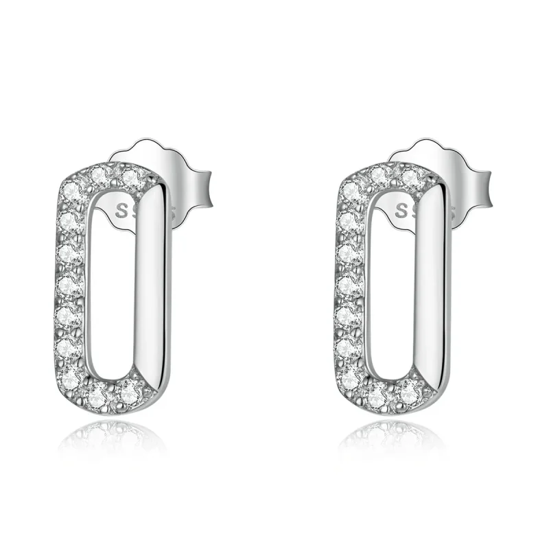 (image for) PANDORA Style Mini Paper Clip Stud Earrings - SCE1330 - Product Image