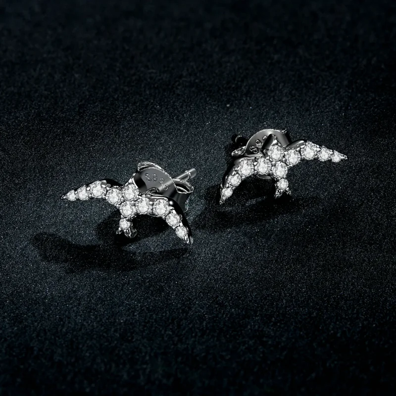 (image for) PANDORA Style Mini Swallow Stud Earrings - BSE594 - View 5