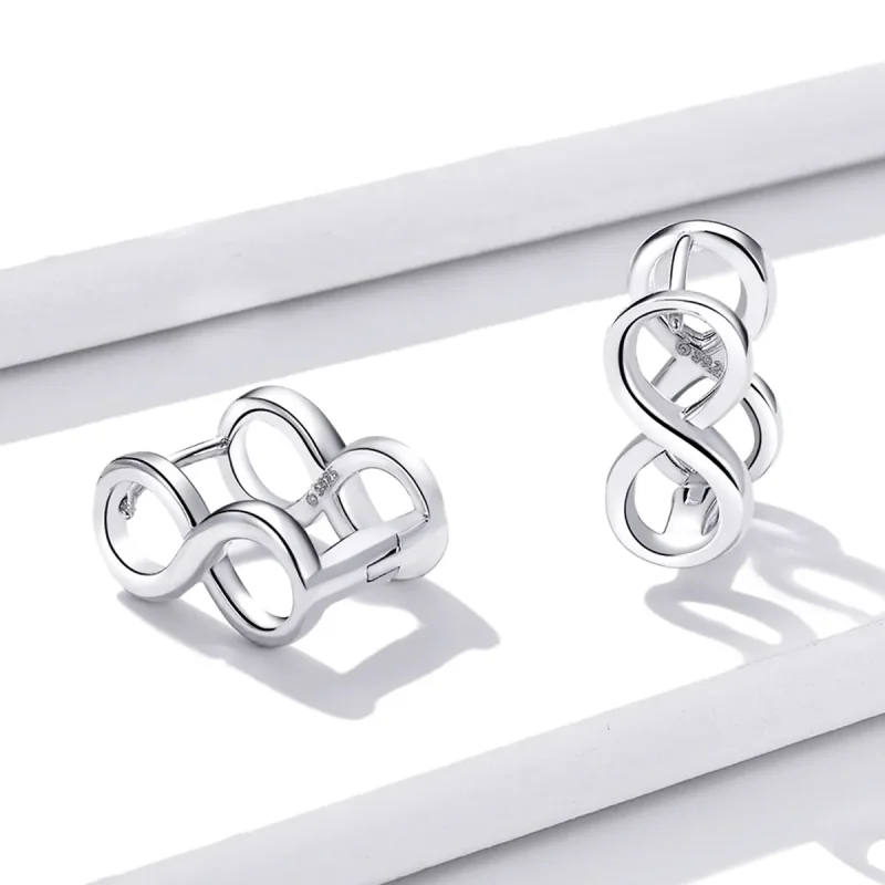 (image for) PANDORA Style Minimalism - Infinity Stud Earrings - BSE503 - View 3