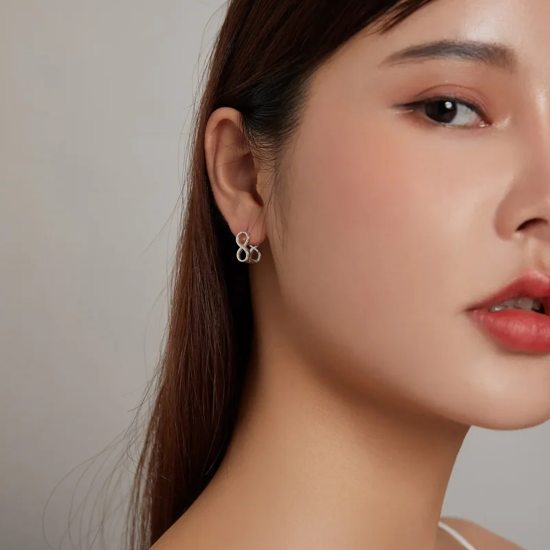 (image for) PANDORA Style Minimalism - Infinity Stud Earrings - BSE503 - View 7