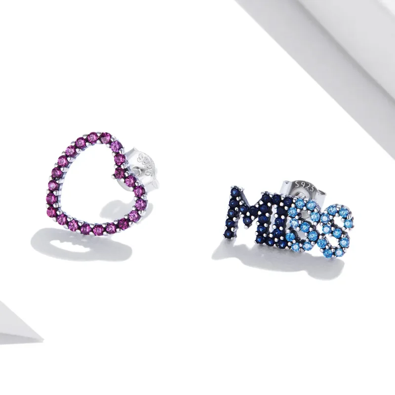 (image for) PANDORA Style Miss You Stud Earrings - SCE1197 - View 2