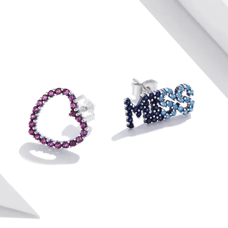 (image for) PANDORA Style Miss You Stud Earrings - SCE1197 - View 3