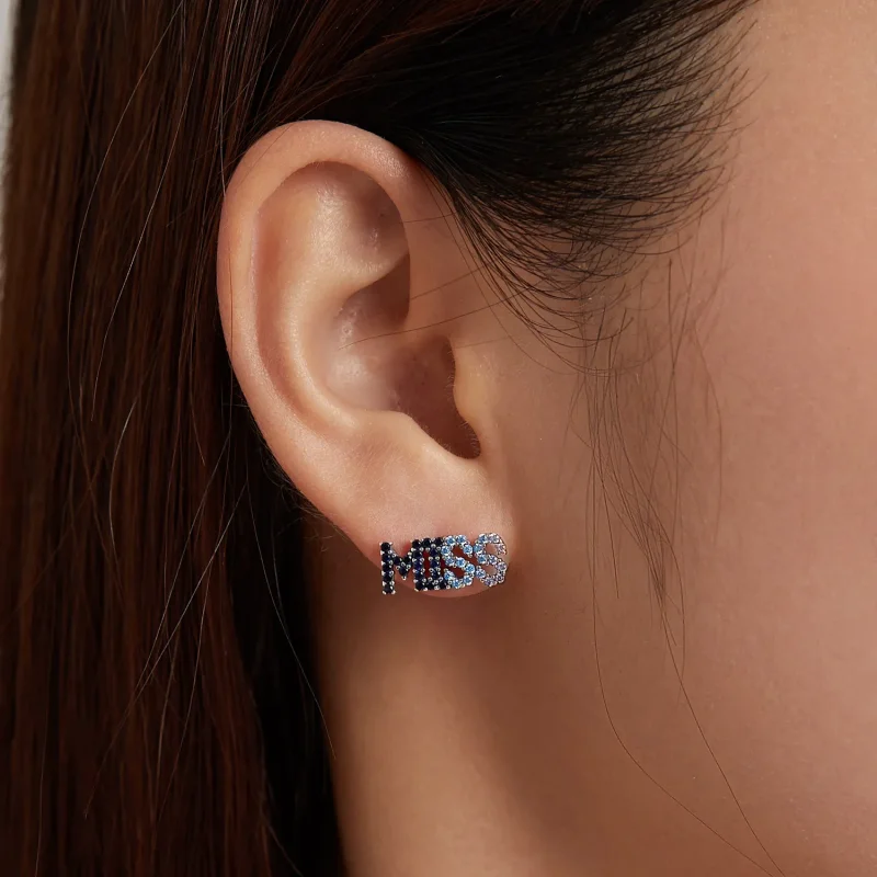 (image for) PANDORA Style Miss You Stud Earrings - SCE1197 - View 6