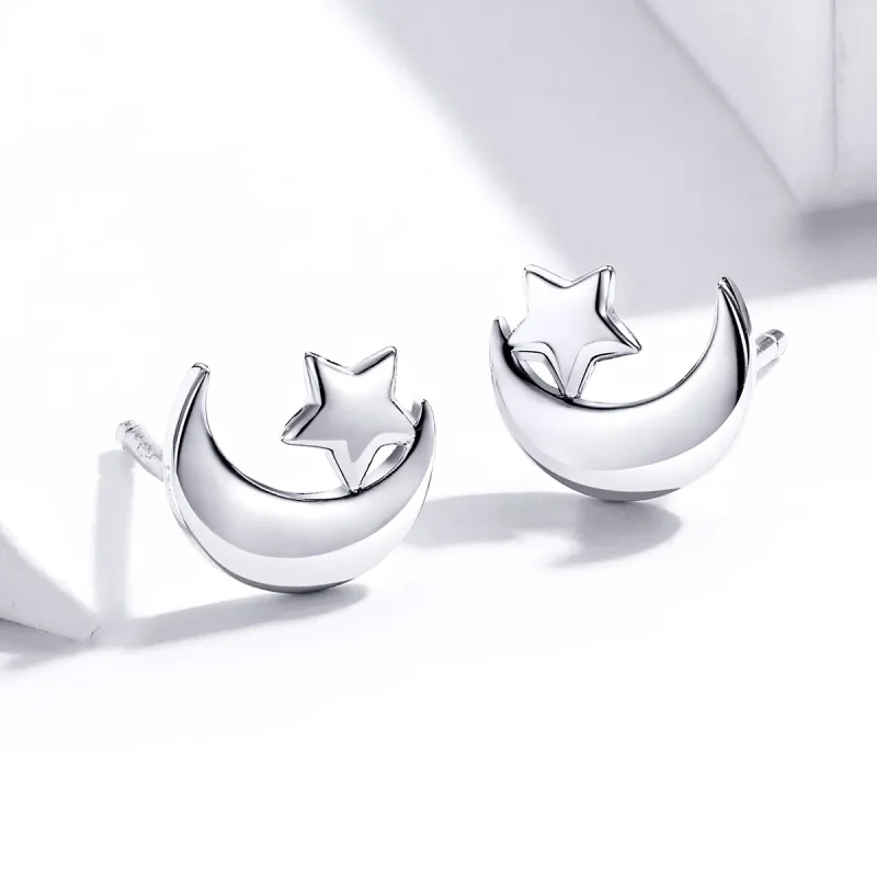 (image for) PANDORA Style Moon and Stars Stud Earrings - SCE726 - View 2