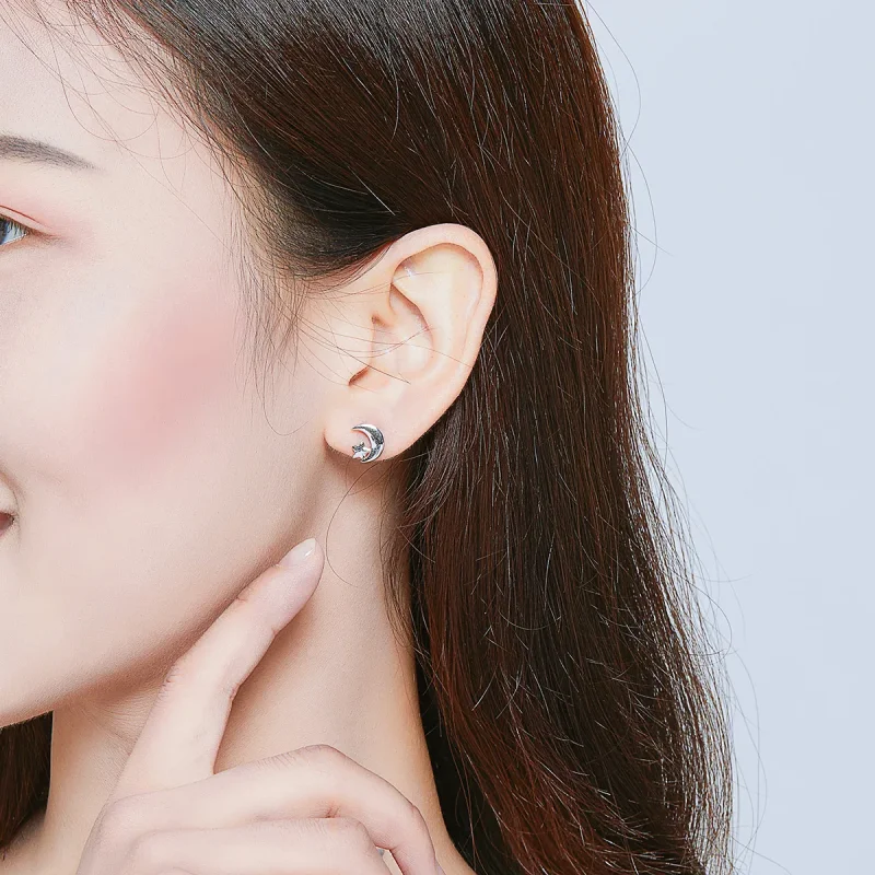 (image for) PANDORA Style Moon and Stars Stud Earrings - SCE726 - View 7