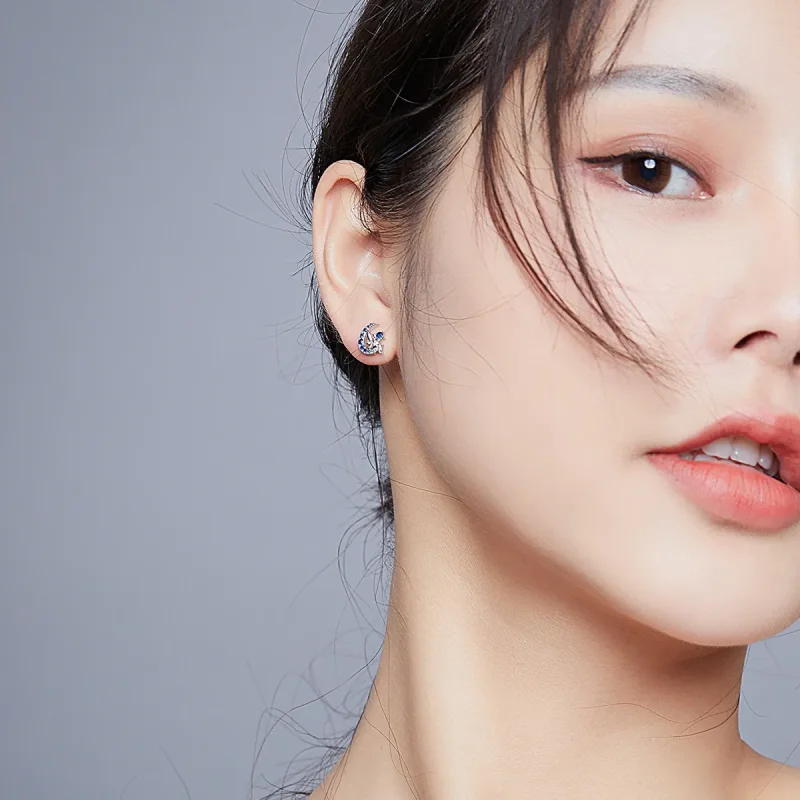 (image for) PANDORA Style Moon Elf Stud Earrings - BSE376 - View 7