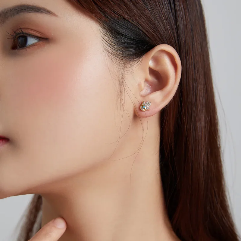 (image for) PANDORA Style Mystic Spain - Lucky Hands Stud Earrings - SCE1139 - View 4