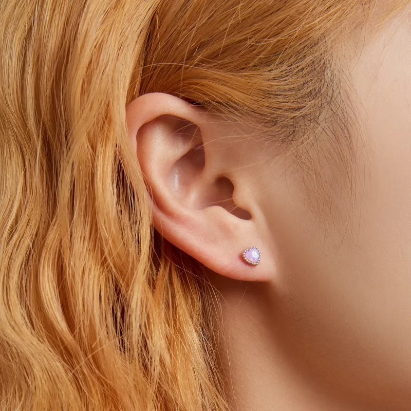 (image for) PANDORA Style Opal Love Stud Earrings - SCE1383 - View 7