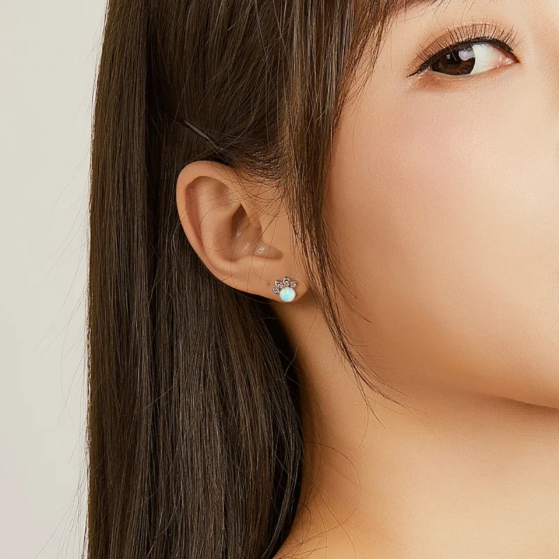 (image for) PANDORA Style Opal Pet Seal Stud Earrings - BSE346 - View 7