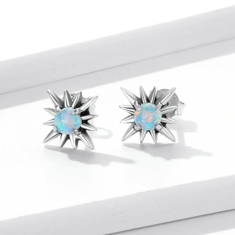 (image for) PANDORA Style Opal Star Stud Earrings - BSE581 - View 2