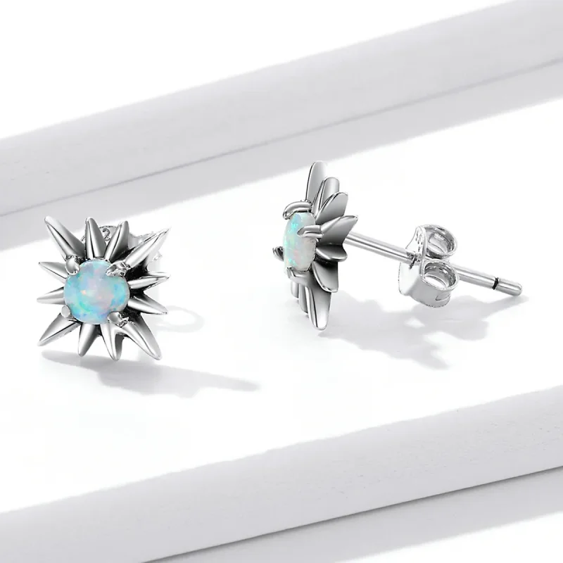 (image for) PANDORA Style Opal Star Stud Earrings - BSE581 - View 3
