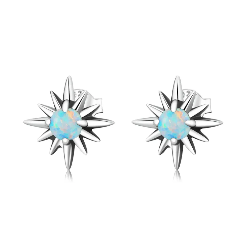 (image for) PANDORA Style Opal Star Stud Earrings - BSE581 - Product Image