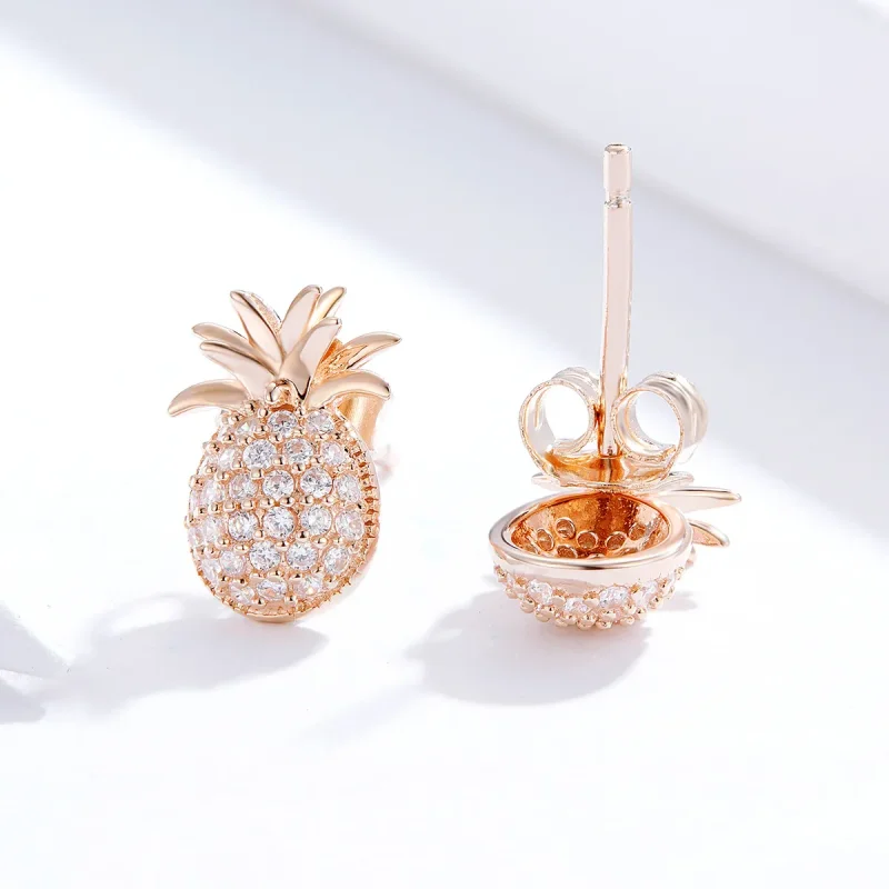 (image for) PANDORA Style Pineapple Stud Earrings - SCE803 - View 4