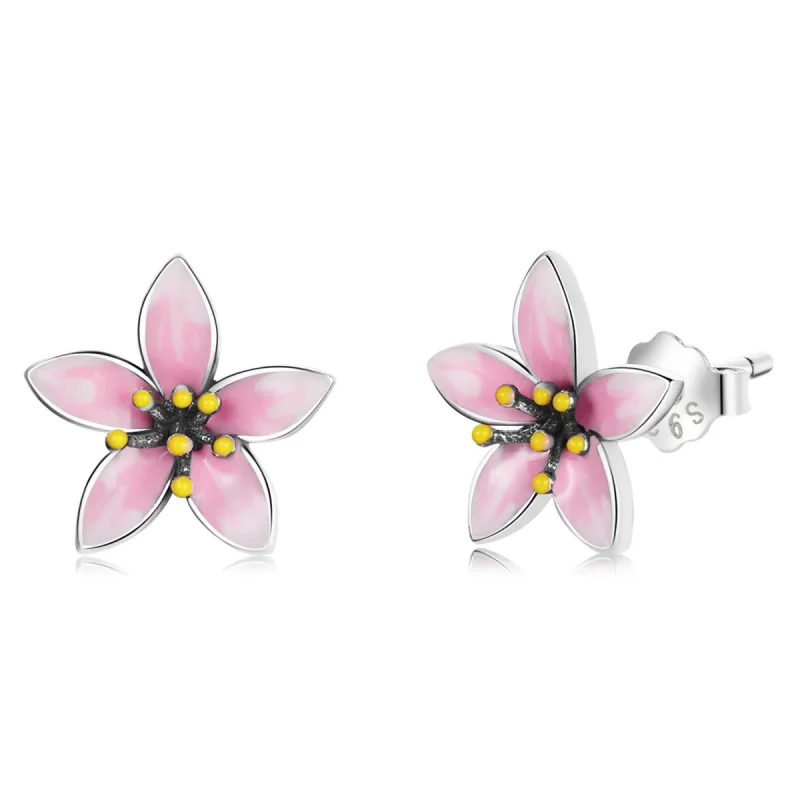 (image for) PANDORA Style Pink Sakura Stud Earrings - SCE1273 - Product Image