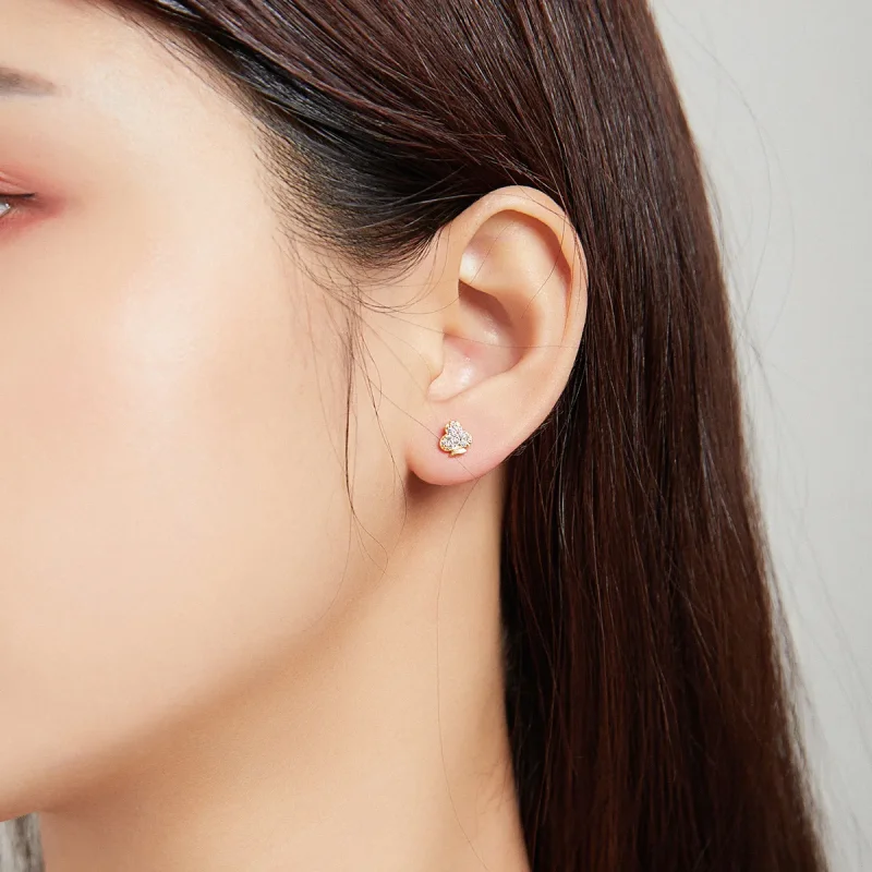 (image for) PANDORA Style Poker - Clubs Stud Earrings - SCE1053 - View 4