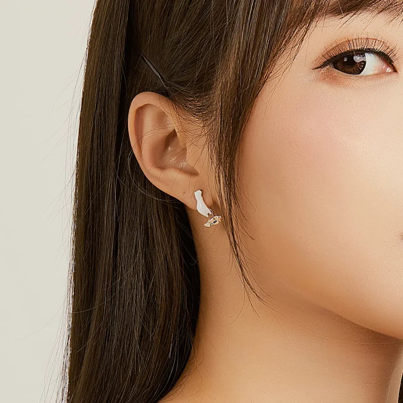 (image for) PANDORA Style Polar Bear On Cracked Ice Stud Earrings - BSE347 - View 6