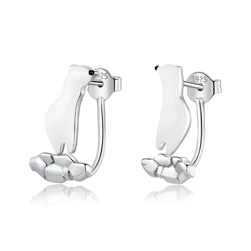 (image for) PANDORA Style Polar Bear On Cracked Ice Stud Earrings - BSE347 - Product Image