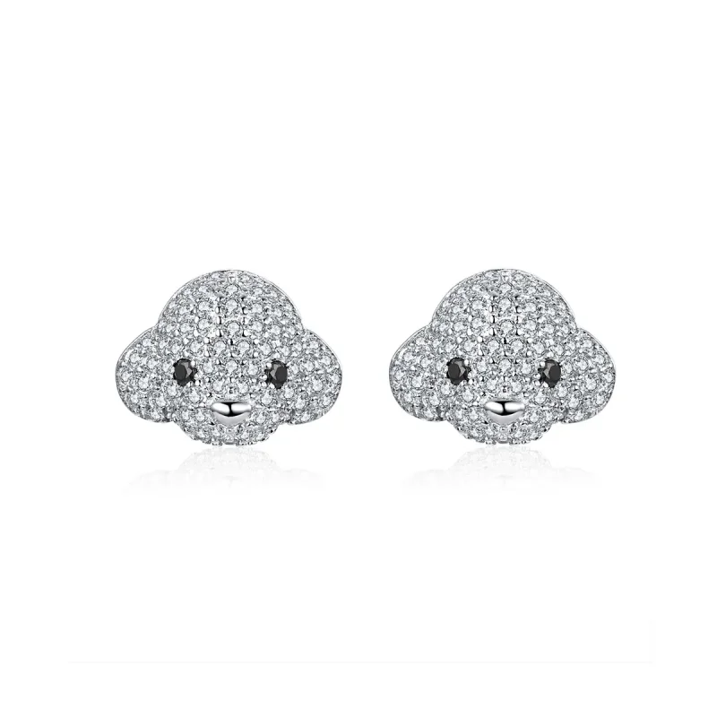 (image for) PANDORA Style Poodle Stud Earrings - BSE098 - Product Image