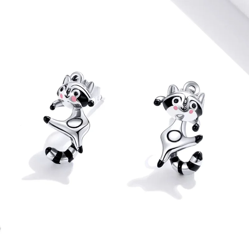 (image for) PANDORA Style Raccoon Stud Earrings - SCE990 - View 2