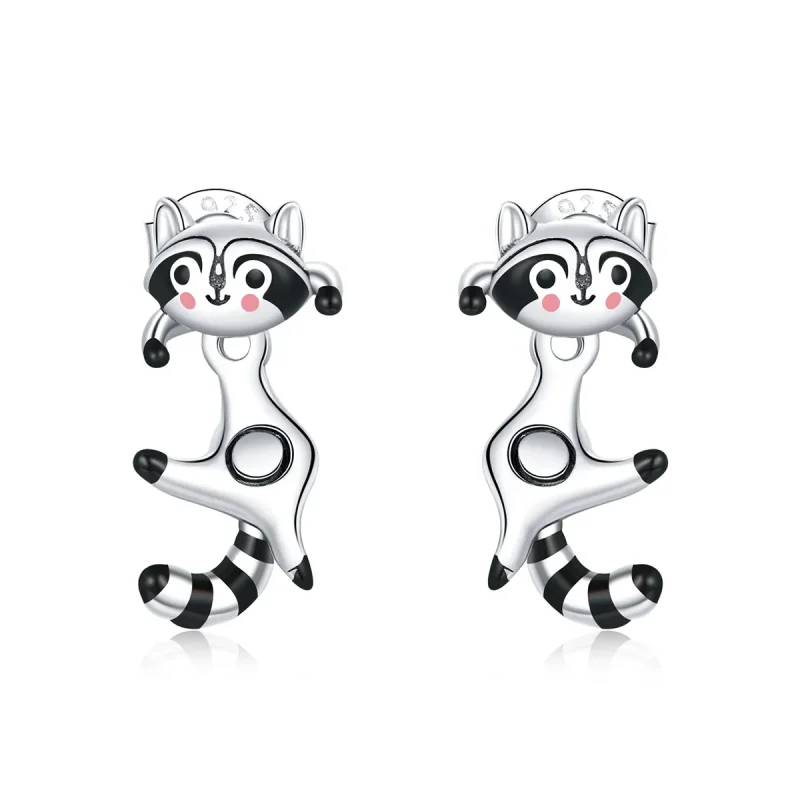 (image for) PANDORA Style Raccoon Stud Earrings - SCE990 - Product Image
