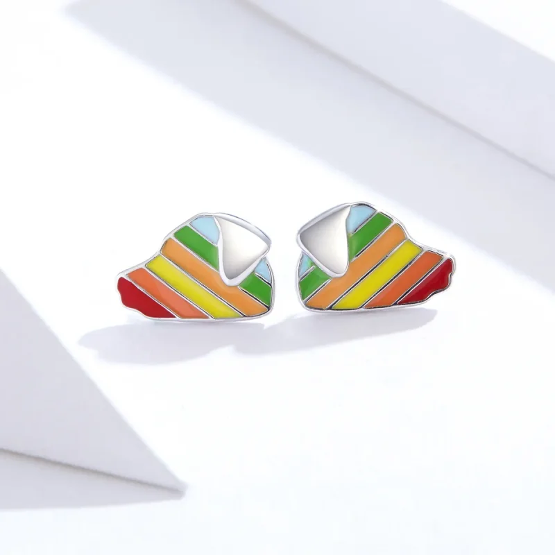 (image for) PANDORA Style Rainbow Dog Stud Earrings - SCE825 - View 2