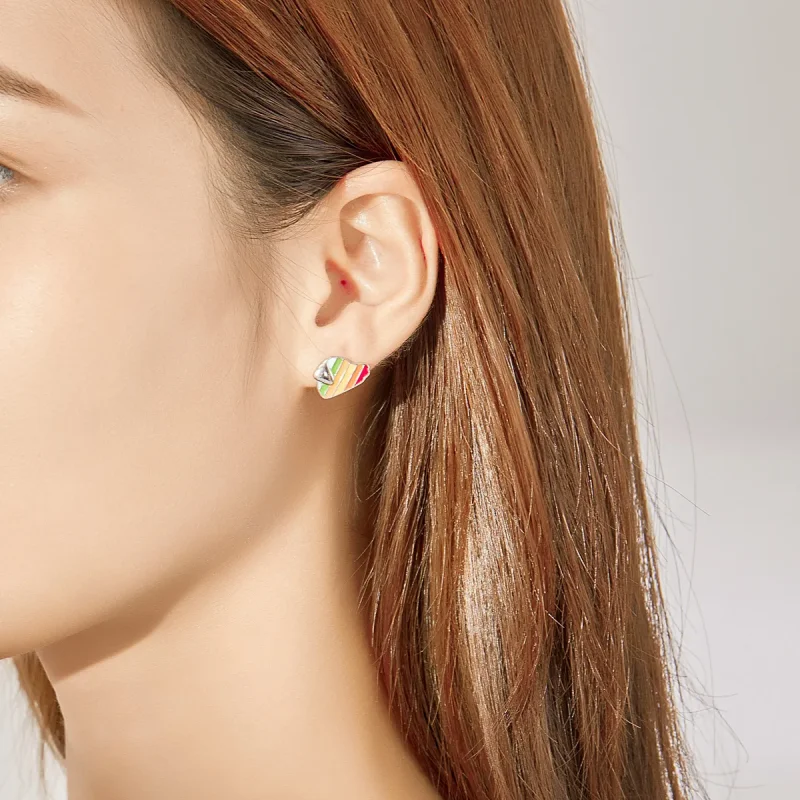 (image for) PANDORA Style Rainbow Dog Stud Earrings - SCE825 - View 6