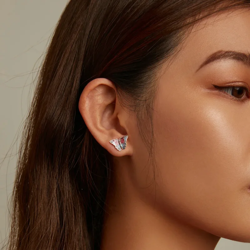 (image for) PANDORA Style Retro Butterfly Stud Earrings - SCE1332 - View 7