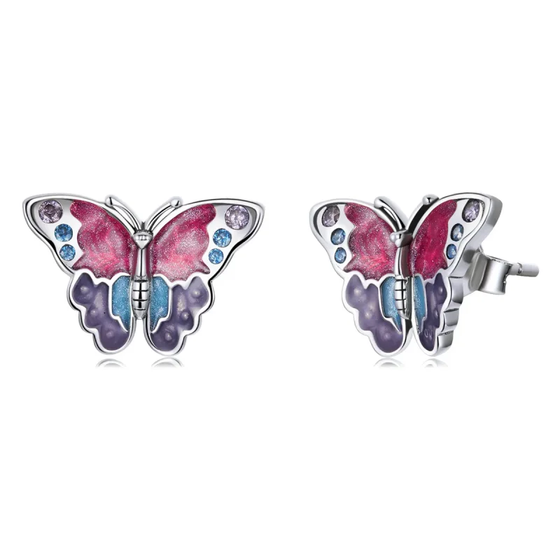 (image for) PANDORA Style Retro Butterfly Stud Earrings - SCE1332 - Product Image