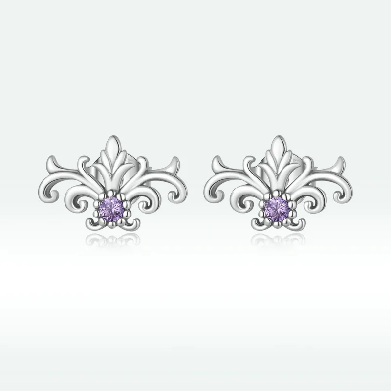 (image for) PANDORA Style Retro Pattern Stud Earrings - BSE578 - Product Image