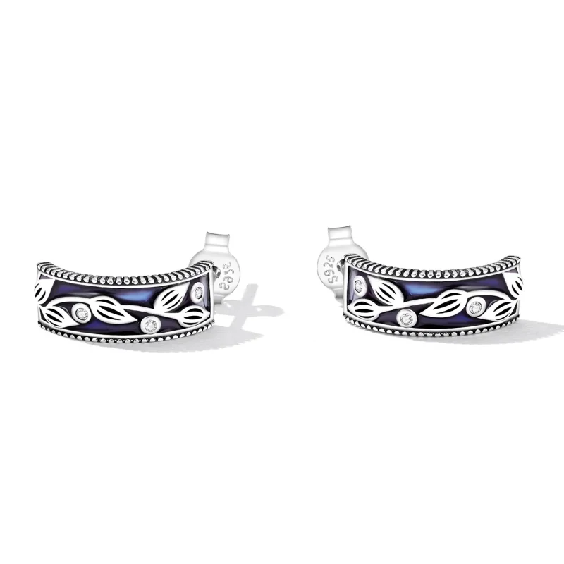 (image for) PANDORA Style Retro Pattern Stud Earrings - SCE1415 - View 4