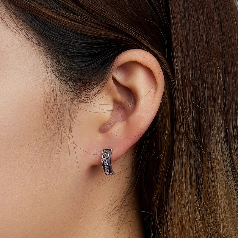 (image for) PANDORA Style Retro Pattern Stud Earrings - SCE1415 - View 6