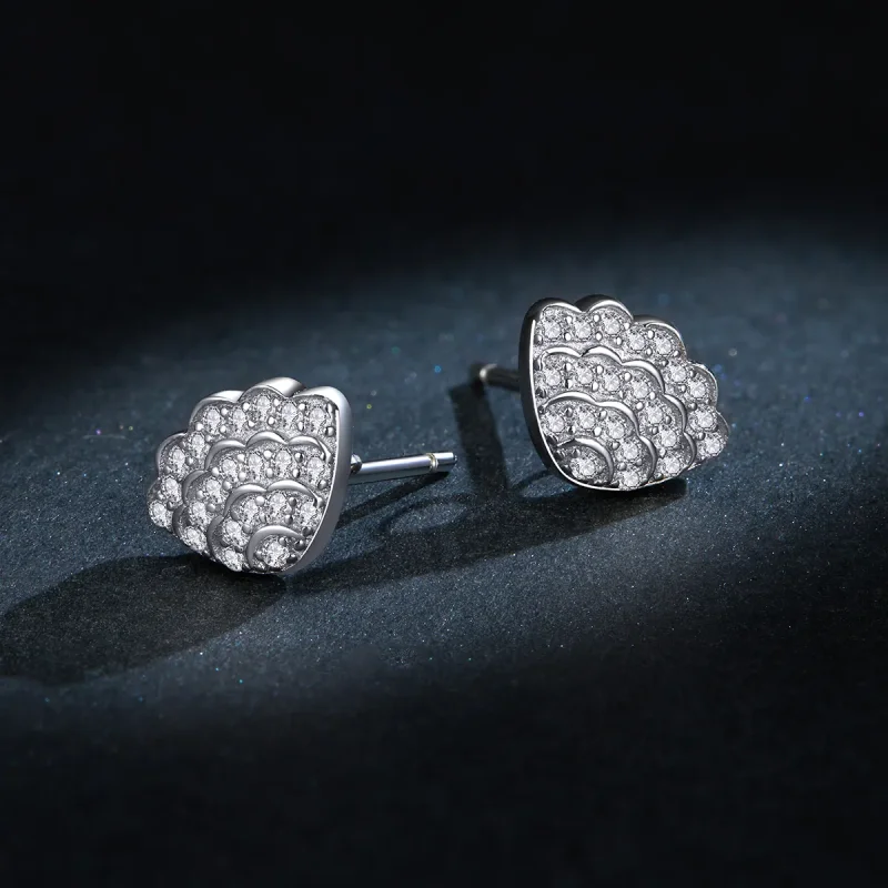 (image for) PANDORA Style Romantic Shell Stud Earrings - BSE342 - View 8