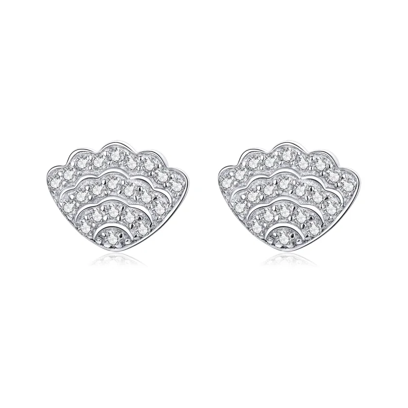 (image for) PANDORA Style Romantic Shell Stud Earrings - BSE342 - Product Image