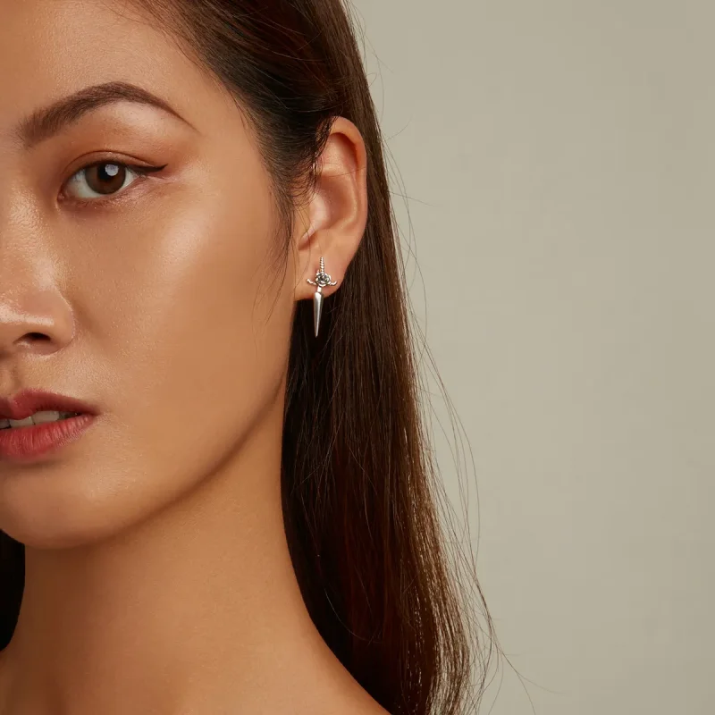 (image for) PANDORA Style Rose Dagger Stud Earrings - SCE1349 - View 6