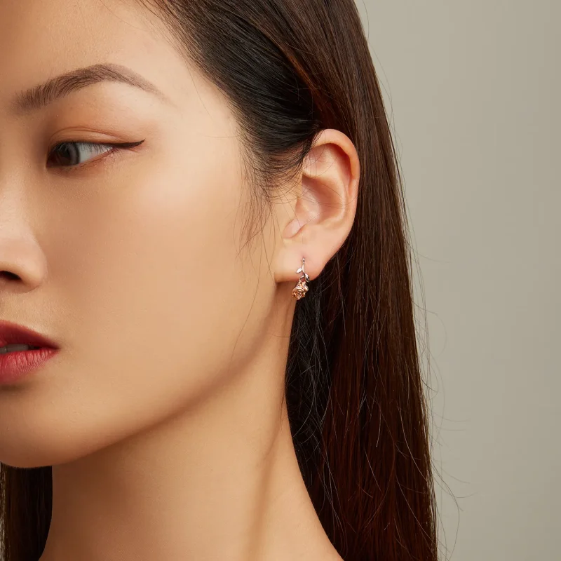 (image for) PANDORA Style Rose Stud Earrings - BSE682 - View 6