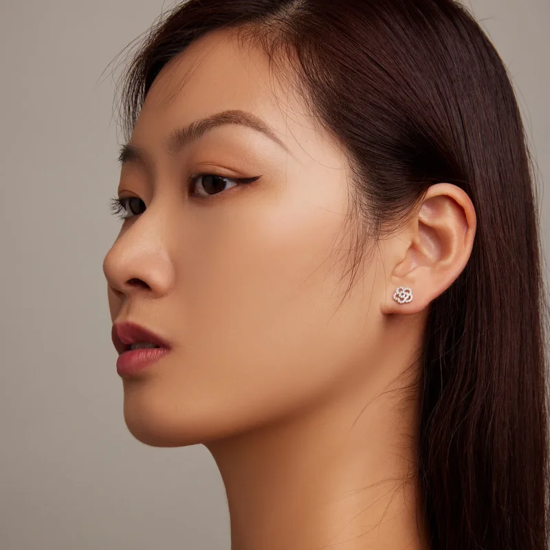 (image for) PANDORA Style Roses Stud Earrings - BSE712 - View 7