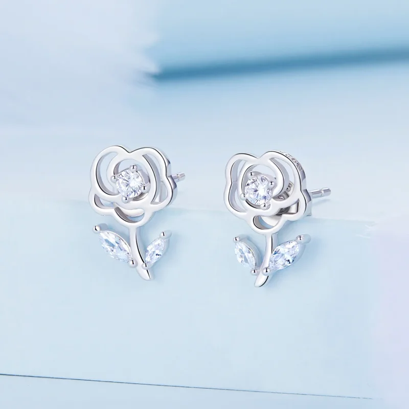 (image for) PANDORA Style Roses Stud Earrings - BSE714 - View 2