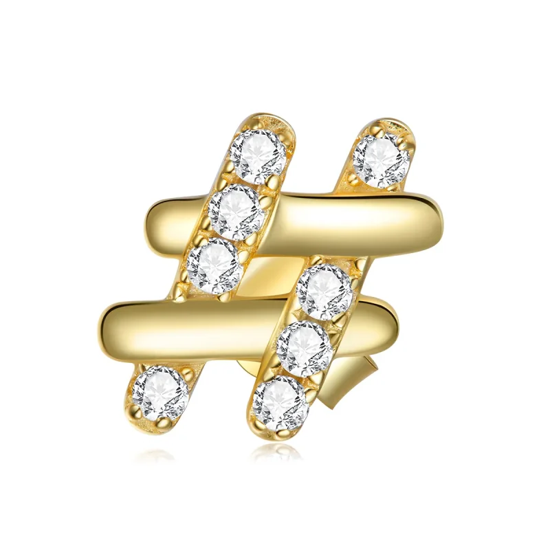 (image for) PANDORA Style Secret Symbol - # Stud Earrings - SCE1071 - Product Image