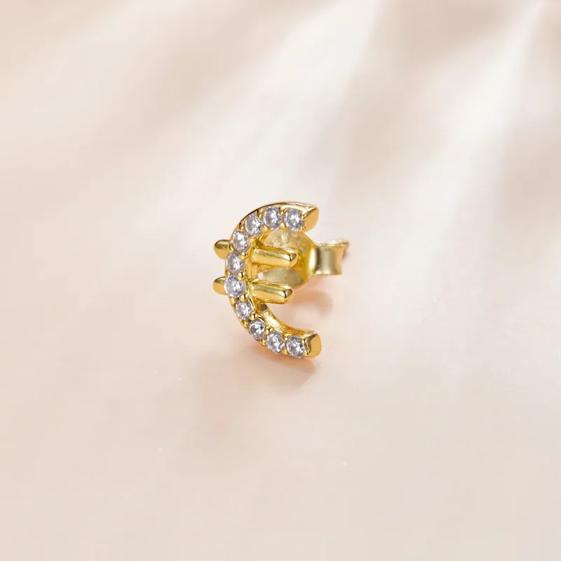 (image for) PANDORA Style Secret Symbol - € Stud Earrings - SCE1074 - View 3