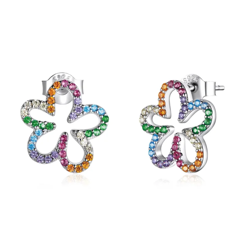 (image for) PANDORA Style Seven-Colored Flowers Stud Earrings - BSE487 - Product Image