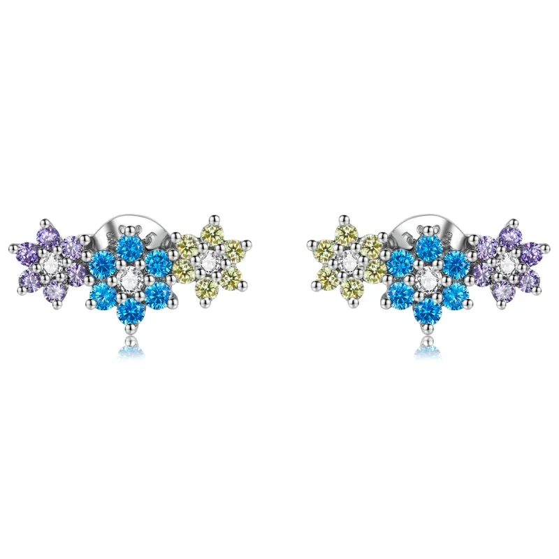 (image for) PANDORA Style Shine Flowers Stud Earrings - BSE593 - Product Image
