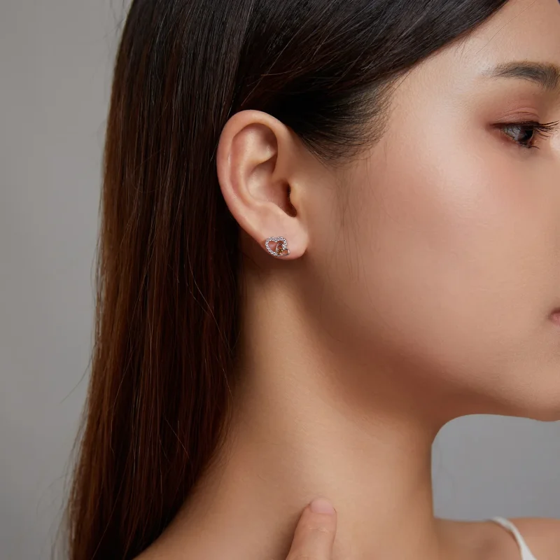 (image for) PANDORA Style Shine Love Stud Earrings - BSE528 - View 8