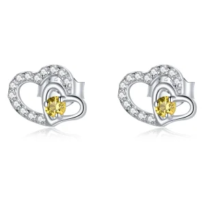 (image for) PANDORA Style Shine Love Stud Earrings - BSE528