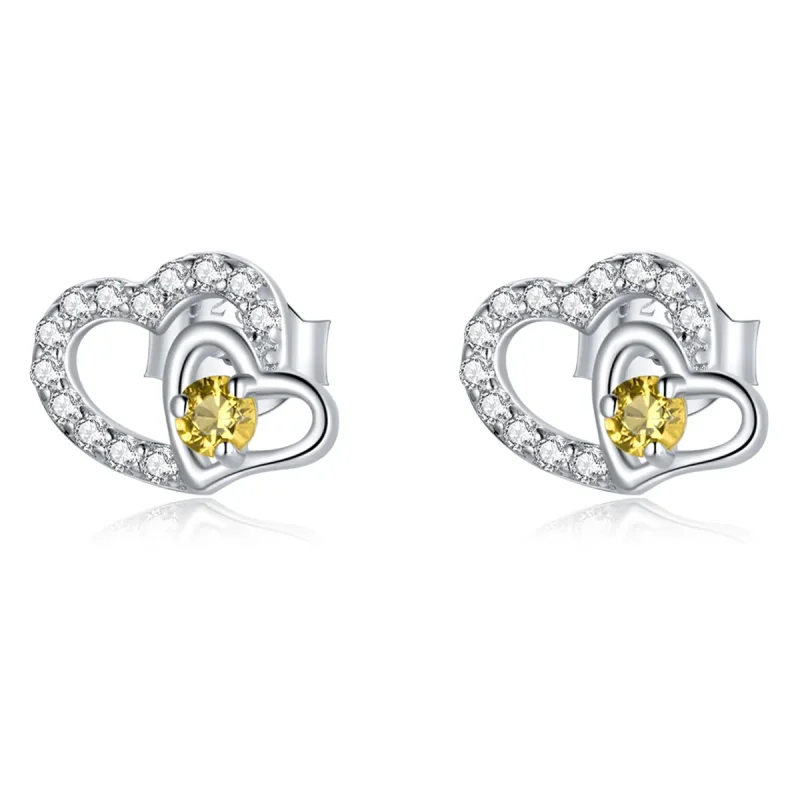(image for) PANDORA Style Shine Love Stud Earrings - BSE528 - Product Image