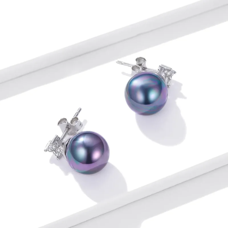 (image for) PANDORA Style Shiny Beads Stud Earrings - BSE498 - View 4