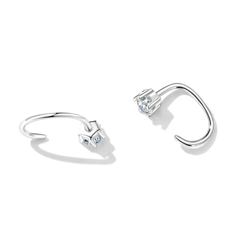 (image for) PANDORA Style Simple and Shining Stud Earrings - SCE1422 - View 4